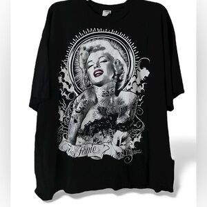 Alstyle Black Marilyn Monroe T-Shirt/3XL/unisex